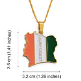 Ivory Coast Flag Pendant