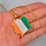 Ivory Coast Flag Pendant