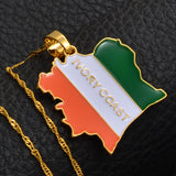 Ivory Coast Flag Pendant