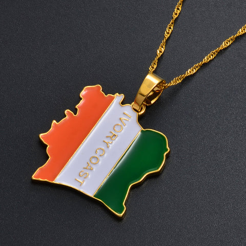 Ivory Coast Flag Pendant